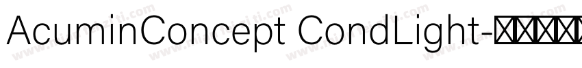 AcuminConcept CondLight字体转换